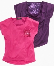 Give her closet a sparkly addition with one of these sequin tops form Jessica Simpson. Give her closet a sparkly addition with one of these sequin tops form Jessica Simpson.