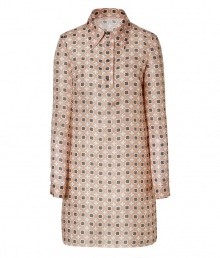 With a chic 1960s aesthetic, this printed skirt dress from Jil Sander Navy will amp up your workweek style - Spread collar, front button half-placket, long sleeves, tailored fit, all-over print - Pair with embellished ballet flats and a shoulder bag With a chic 1960s aesthetic, this printed skirt dress from Jil Sander Navy will amp up your workweek style - Spread collar, front button half-placket, long sleeves, tailored fit, all-over print - Pair with embellished ballet flats and a shoulder bag
