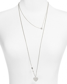 Juicy Couture Double Strand Heart & Arrow Necklace, 32