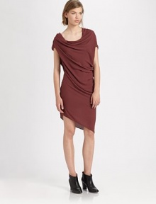 Asymmetrical draping and an architectural hem add a touch of sophistication to this ladylike staple. Draped roundneckShort sleevesAsymmetrical hemAbout 28 from natural waistPolyesterDry cleanImportedModel shown is 5'10 (177cm) wearing US size 2. Asymmetrical draping and an architectural hem add a touch of sophistication to this ladylike staple. Draped roundneckShort sleevesAsymmetrical hemAbout 28 from natural waistPolyesterDry cleanImportedModel shown is 5'10 (177cm) wearing US size 2.