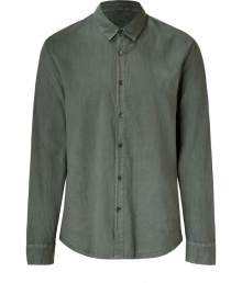 Stylish shirt made of fine, gray cotton - Slim silhouette with small collar, placket and long sleeves - Rounded seam edges make it chic yet casual - Style with chinos, v-neck cardigan and favorite slip-ons Stylish shirt made of fine, gray cotton - Slim silhouette with small collar, placket and long sleeves - Rounded seam edges make it chic yet casual - Style with chinos, v-neck cardigan and favorite slip-ons