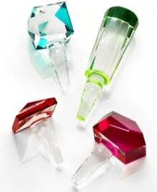Put a stop to dull corks and screw tops. Jules Point wine stoppers function beautifully while looking fabulous in faceted candy-colored crystal by kate spade new york. A fun gift, each is engraved with a signature spade. Put a stop to dull corks and screw tops. Jules Point wine stoppers function beautifully while looking fabulous in faceted candy-colored crystal by kate spade new york. A fun gift, each is engraved with a signature spade.