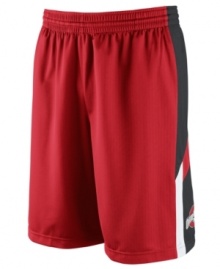 Get your game on while supporting your favorite NCAA team with these Ohio State Buckeyes basketball shorts featuring Dri-Fit technology from Nike. Get your game on while supporting your favorite NCAA team with these Ohio State Buckeyes basketball shorts featuring Dri-Fit technology from Nike.
