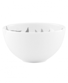 Subdued in shades of gray, the vivacious florals of Moonlit Garden dinnerware fill these sleek white dip bowls with modern romance. In durable Lenox porcelain. Qualifies for Rebate Subdued in shades of gray, the vivacious florals of Moonlit Garden dinnerware fill these sleek white dip bowls with modern romance. In durable Lenox porcelain. Qualifies for Rebate
