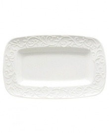 An elegant white-on-white dinnerware pattern featuring an embossed vine motif and interior glaze, the Opal Innocence Carved collection of dinnerware and dishes gets your table set for refined dining every day. Qualifies for Rebate An elegant white-on-white dinnerware pattern featuring an embossed vine motif and interior glaze, the Opal Innocence Carved collection of dinnerware and dishes gets your table set for refined dining every day. Qualifies for Rebate