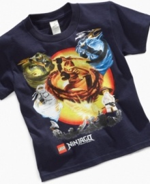 Catch the cool characters from Ninjago on this tee from Mad Engine. Catch the cool characters from Ninjago on this tee from Mad Engine.