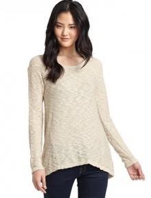 THE LOOKOpen weave design Pullover style Long raglan sleeves Seam detailsRibbed hemTHE FITAbout 25 from shoulder to hemTHE MATERIALCottonCARE & ORIGINHand washImportedModel shown is 5'10 (177cm) wearing US size Small. THE LOOKOpen weave design Pullover style Long raglan sleeves Seam detailsRibbed hemTHE FITAbout 25 from shoulder to hemTHE MATERIALCottonCARE & ORIGINHand washImportedModel shown is 5'10 (177cm) wearing US size Small.