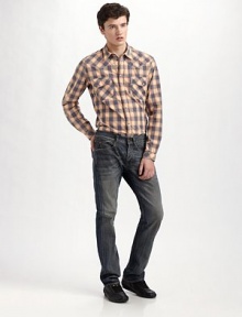 EXCLUSIVELY AT SAKS. A casual spin on an American classic, woven from faded Italian cotton with a curved yoke and pockets at the chest. Snapfront Chest patch pockets Cotton Machine wash Imported EXCLUSIVELY AT SAKS. A casual spin on an American classic, woven from faded Italian cotton with a curved yoke and pockets at the chest. Snapfront Chest patch pockets Cotton Machine wash Imported