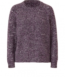 Quietly elegant and effortlessly cool, Jil Sanders navy pullover raises the bar on everyday indispensables - Classic crew neck style, in a soft, densely woven marled virgin wool knit - Rib trim at cuffs, collar and sleeves - Slightly boxier, straight cut - Versatile and polished, seamlessly transitions from work to weekend - Pair with slim trousers, pencil skirts or dark denim Quietly elegant and effortlessly cool, Jil Sanders navy pullover raises the bar on everyday indispensables - Classic crew neck style, in a soft, densely woven marled virgin wool knit - Rib trim at cuffs, collar and sleeves - Slightly boxier, straight cut - Versatile and polished, seamlessly transitions from work to weekend - Pair with slim trousers, pencil skirts or dark denim