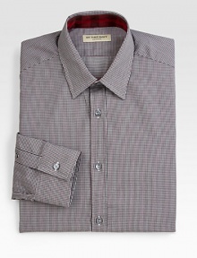 A classic fit in a neat check-pattern design tailored from crisp cotton.Button-frontPoint collarCottonMachine washImported