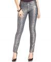 Leopard print with a high-shine metallic coating makes these Else Jeans skinny jeans a hot pick for a stylish winter wardrobe!