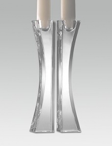 Beautifully aligned, this graceful, handblown crystal set is the perfect gift, in name and design. Set of 2 Arrives in a signature blue gift box Fits standard taper candles Candles not included 7 or 9 Imported Beautifully aligned, this graceful, handblown crystal set is the perfect gift, in name and design. Set of 2 Arrives in a signature blue gift box Fits standard taper candles Candles not included 7 or 9 Imported