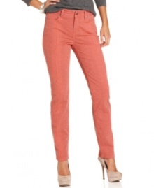 Flatter your figure in these versatile skinny jeans from Not Your Daughter's Jeans with a unique design to help you look your best. The python-printed colored wash is so chic too!