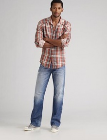 The lived-in look and feel of an old favorite, handsomely tailored in two reversible options with a relaxed, easy fit. Reverses from plaid to stripes Traditional placket Chest patch pocket Cotton; machine wash Imported The lived-in look and feel of an old favorite, handsomely tailored in two reversible options with a relaxed, easy fit. Reverses from plaid to stripes Traditional placket Chest patch pocket Cotton; machine wash Imported