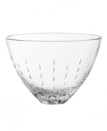 Style and quality go hand-in-hand in the Modern Love crystal bowl, featuring striking clarity and a delicate cut motif by Monique Lhuillier for Royal Doulton. Style and quality go hand-in-hand in the Modern Love crystal bowl, featuring striking clarity and a delicate cut motif by Monique Lhuillier for Royal Doulton.