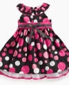 Burst out of the style bubble. Everyone will take notice when she's in this darling polka-dot dress from Nannette.