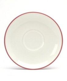 Mix and match these splashes of color for a tabletop with endless possibility! The modern coupe shape and two-tone hues mean this saucer will bring life to any décor. Select pieces in your favorite shades to create a customized dinnerware collection. Mix and match these splashes of color for a tabletop with endless possibility! The modern coupe shape and two-tone hues mean this saucer will bring life to any décor. Select pieces in your favorite shades to create a customized dinnerware collection.