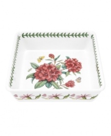 More than pretty, this square baker transitions brilliantly from oven to table and has everything you love – colorful blooms, triple-leaf accents – about Portmeirion's Botanic Garden dinnerware. More than pretty, this square baker transitions brilliantly from oven to table and has everything you love – colorful blooms, triple-leaf accents – about Portmeirion's Botanic Garden dinnerware.