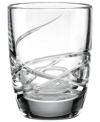 A fanciful cut pattern contrasts the timeless form of Adorn double old-fashioned glasses, featuring sumptuous clear crystal from Lenox.