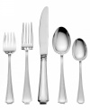 Tailored and understated in polished sterling silver, the Fairfax place settings from Gorham have a distinctive pattern that coordinates with a wide range of contemporary formal atmospheres.