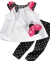 She'll be the cutest little lady around in this adorable, easy-on tunic and leggings set from Rare Editions.