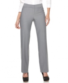 A striped fabric on these Alfani pants adds a stylish spin to a workwear staple! A striped fabric on these Alfani pants adds a stylish spin to a workwear staple!