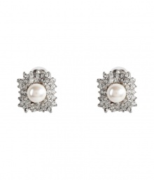 Inject stately glamour into any outfit with R.J.Grazianos pearl bead and crystal clip earrings - White pearl bead with clear crystal surround - Wear to the office with tailored knit suits, or as a finishing touch to leather jackets and cocktail dresses Inject stately glamour into any outfit with R.J.Grazianos pearl bead and crystal clip earrings - White pearl bead with clear crystal surround - Wear to the office with tailored knit suits, or as a finishing touch to leather jackets and cocktail dresses