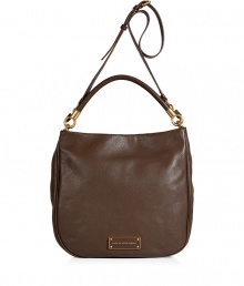 The classic hobo gets a modern redux with this supple leather version from Marc by Marc Jacobs - Classic hobo shape, magnet closure, top carrying handle, convertible shoulder strap, front logo plaque - Wear with an elevated jeans-and-tee ensemble or with a casual cocktail look The classic hobo gets a modern redux with this supple leather version from Marc by Marc Jacobs - Classic hobo shape, magnet closure, top carrying handle, convertible shoulder strap, front logo plaque - Wear with an elevated jeans-and-tee ensemble or with a casual cocktail look