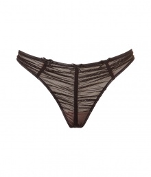 Luxurious thong in a fine black and nude colored synthetic blend - especially comfortable thanks to the spandex content - elegantly gathered, with cute little bows - slim waistband - perfect, elastic fit - a brilliant mix of sexy and romantic - fits under (almost) all outfits Luxurious thong in a fine black and nude colored synthetic blend - especially comfortable thanks to the spandex content - elegantly gathered, with cute little bows - slim waistband - perfect, elastic fit - a brilliant mix of sexy and romantic - fits under (almost) all outfits