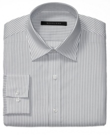 Roll up your cuffs. A cool contrast pattern gives this Sean John shirt instant presence in your nine-to-five cache. Roll up your cuffs. A cool contrast pattern gives this Sean John shirt instant presence in your nine-to-five cache.