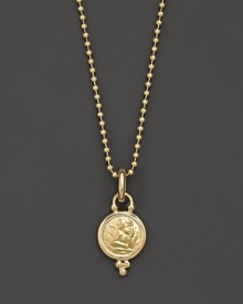 18K yellow gold angel pendant. Designed by Temple St. Clair.