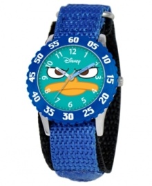 Help your kids stay on time with this fun Time Teacher watch from Disney. Featuring Agent P from the hit show Phineas & Ferb, the hour and minute hands are clearly labeled for easy reading.