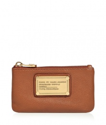 Add luxe style to the everyday with this leather key pouch from Marc by Marc Jacobs - Rectangular shape with round edges, top zip closure, front logo with gold-tone hardware, internal key ring detail, textured leather - Perfect for daily use or as a thoughtful gift Add luxe style to the everyday with this leather key pouch from Marc by Marc Jacobs - Rectangular shape with round edges, top zip closure, front logo with gold-tone hardware, internal key ring detail, textured leather - Perfect for daily use or as a thoughtful gift