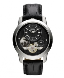 Fossil puts a twist on classic with this attractive dress watch.