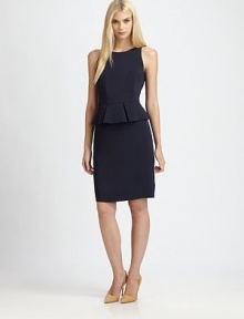 Featuring one of the runaway hits of the season, the peplum waist, a perfectly tailored crepe dress with a hint of stretch. Round neckSleevelessPeplum waistBack zipperBack ventFully linedAbout 22 from natural waist97% viscose/3% elastaneDry cleanImportedModel shown is 5'10 (177cm) wearing US size 4. Featuring one of the runaway hits of the season, the peplum waist, a perfectly tailored crepe dress with a hint of stretch. Round neckSleevelessPeplum waistBack zipperBack ventFully linedAbout 22 from natural waist97% viscose/3% elastaneDry cleanImportedModel shown is 5'10 (177cm) wearing US size 4.