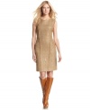 MICHAEL Michael Kors mixes frayed details, tweed and sequins for a captivating effect on this new petite sheath.