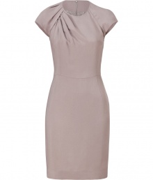With an elegant look and immaculate attention to detail, Viktor & Rolfs pleated shoulder sheath is an ultra-sophisticated choice - Round neckline, cap sleeves with pleated shoulder detail, fitted waist, hidden back zip - Tailored fit - Wear with jet black accessories and a dusting of fine jewelry With an elegant look and immaculate attention to detail, Viktor & Rolfs pleated shoulder sheath is an ultra-sophisticated choice - Round neckline, cap sleeves with pleated shoulder detail, fitted waist, hidden back zip - Tailored fit - Wear with jet black accessories and a dusting of fine jewelry