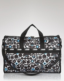 LeSportsac's signature nylon duffel is ready for travels, featuring a durable design, plenty of pockets and a cute print. It's totally ready for takeoff. LeSportsac's signature nylon duffel is ready for travels, featuring a durable design, plenty of pockets and a cute print. It's totally ready for takeoff.