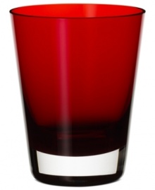 Make it bright. Handcrafted by Villeroy & Boch, the Colour Concepts double old-fashioned glass combines a thick sham and brilliant red hue to serve up effortless modern style. Make it bright. Handcrafted by Villeroy & Boch, the Colour Concepts double old-fashioned glass combines a thick sham and brilliant red hue to serve up effortless modern style.