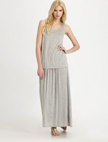 Maximum style, minimum effort: this soft, heathered skirt features an elasticized waistband and pretty pleats for a classic look.Flat, elasticized waistbandPull-on stylePleatsAbout 36 long70% cotton/30% silkDry cleanImported Model shown is 5'10 (177cm) wearing US size Small. Maximum style, minimum effort: this soft, heathered skirt features an elasticized waistband and pretty pleats for a classic look.Flat, elasticized waistbandPull-on stylePleatsAbout 36 long70% cotton/30% silkDry cleanImported Model shown is 5'10 (177cm) wearing US size Small.