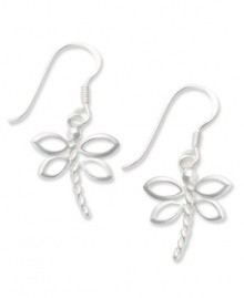 A touch of nature. Unwritten's pretty cut-out earrings feature whimsical dragonflies on french wire. Approximate drop: 1-1/6 inches. A touch of nature. Unwritten's pretty cut-out earrings feature whimsical dragonflies on french wire. Approximate drop: 1-1/6 inches.