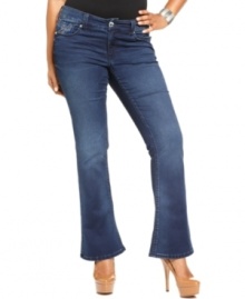 Sport the season's hottest tops with Seven7 Jeans' plus size slim-leg jeans.