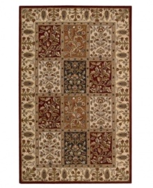 A myriad of floral designs create a timeless and elegant mosaic of rich color upon this Nourison area rug. With its opulent 100% natural wool construction, this yarn-dyed and meticulously hand-tufted rug offers a beautiful accent to traditional home décor. A myriad of floral designs create a timeless and elegant mosaic of rich color upon this Nourison area rug. With its opulent 100% natural wool construction, this yarn-dyed and meticulously hand-tufted rug offers a beautiful accent to traditional home décor.