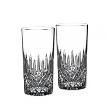 A must for hosting, Waterford's Arianne highball glasses feature a marvel of dazzling wedge cuts crafted from upright and cross cutting techniques for the utmost sparkle.