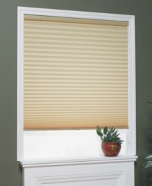 What if you could fill your room with soft, natural light and maintain your privacy? With this light-filtering pleated shade, you can! Featuring horizontal pleating for a sleek, versatile look and a convenient cordless design that allows you to easily adjust the shade height. What if you could fill your room with soft, natural light and maintain your privacy? With this light-filtering pleated shade, you can! Featuring horizontal pleating for a sleek, versatile look and a convenient cordless design that allows you to easily adjust the shade height.