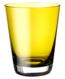 A new hue. Handcrafted by Villeroy & Boch, the Colour Concepts double old-fashioned glass combines a thick sham and saturated olive shade to serve up effortless modern style. A new hue. Handcrafted by Villeroy & Boch, the Colour Concepts double old-fashioned glass combines a thick sham and saturated olive shade to serve up effortless modern style.