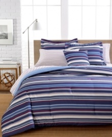 An American classic! This Jackson Stripe decorative pillow from Tommy Hilfiger turns your bed into a patriotic landscape with a red, white & blue color palette. Hidden zipper closure. An American classic! This Jackson Stripe decorative pillow from Tommy Hilfiger turns your bed into a patriotic landscape with a red, white & blue color palette. Hidden zipper closure.
