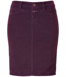 With a sexy, figure-hugging fit, Closed updates the classic jean skirt with a pencil silhouette and a downtown attitude - Five-pocket styling, off-seam pockets, logo detail at fly, back slit, fitted - Wear with a billowy boho-inspired top, wedge sandals, and a statement satchel With a sexy, figure-hugging fit, Closed updates the classic jean skirt with a pencil silhouette and a downtown attitude - Five-pocket styling, off-seam pockets, logo detail at fly, back slit, fitted - Wear with a billowy boho-inspired top, wedge sandals, and a statement satchel