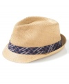 A modern twist on an old style. This straw fedora from American Rag will transform you into a gentleman with classic taste.