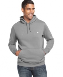 Your go-to look from your go-to brand. Relax in the solid construction of this pullover hoodie from Nike. Your go-to look from your go-to brand. Relax in the solid construction of this pullover hoodie from Nike.